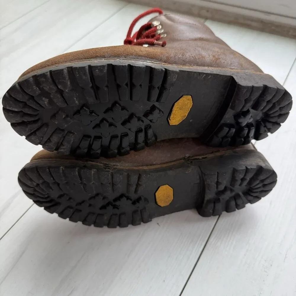 Vintage Raichle Men's Size 6 M Swiss Leather Hiking Mountaineering Boots Fair